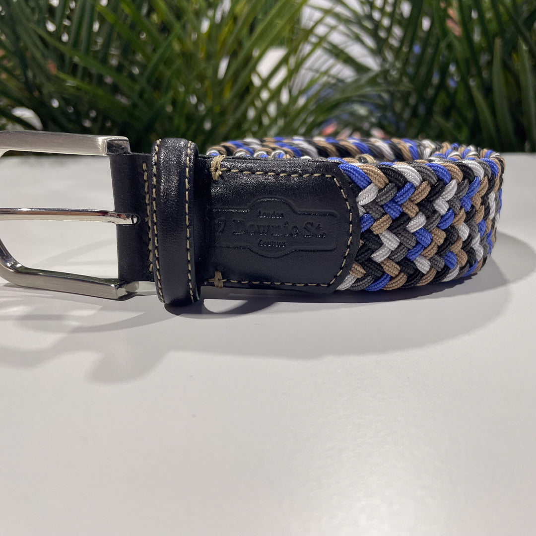 Stretch Woven Navy Beige Multi - 7 Downie St.®