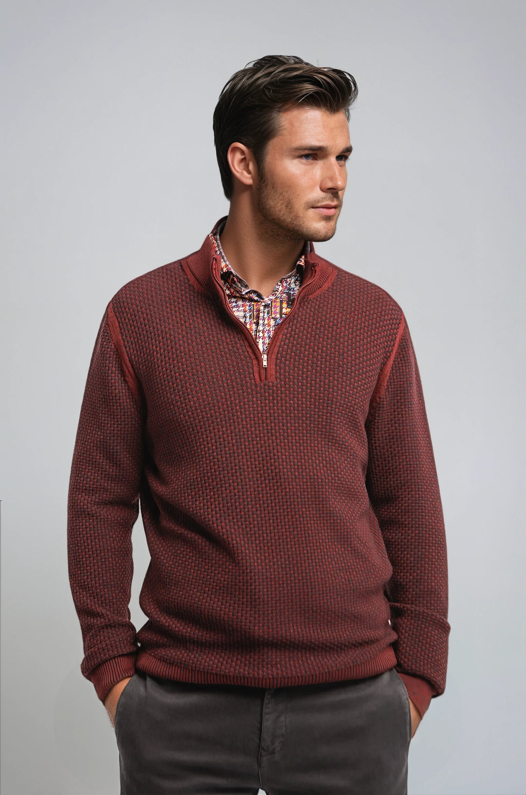 Arista 1/4 Zip Burgundy - 7 Downie St.®
