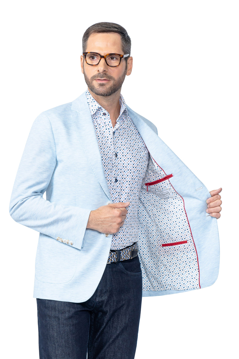 Murray Light Blue Stretch Blazer - 7 Downie St.®