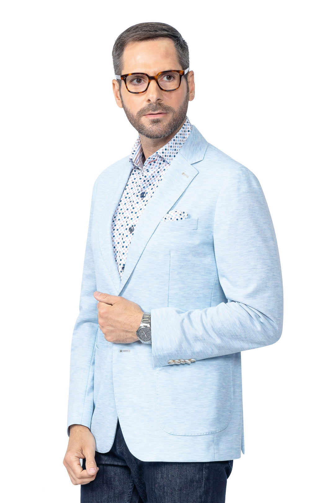 Murray Light Blue Stretch Blazer - 7 Downie St.®