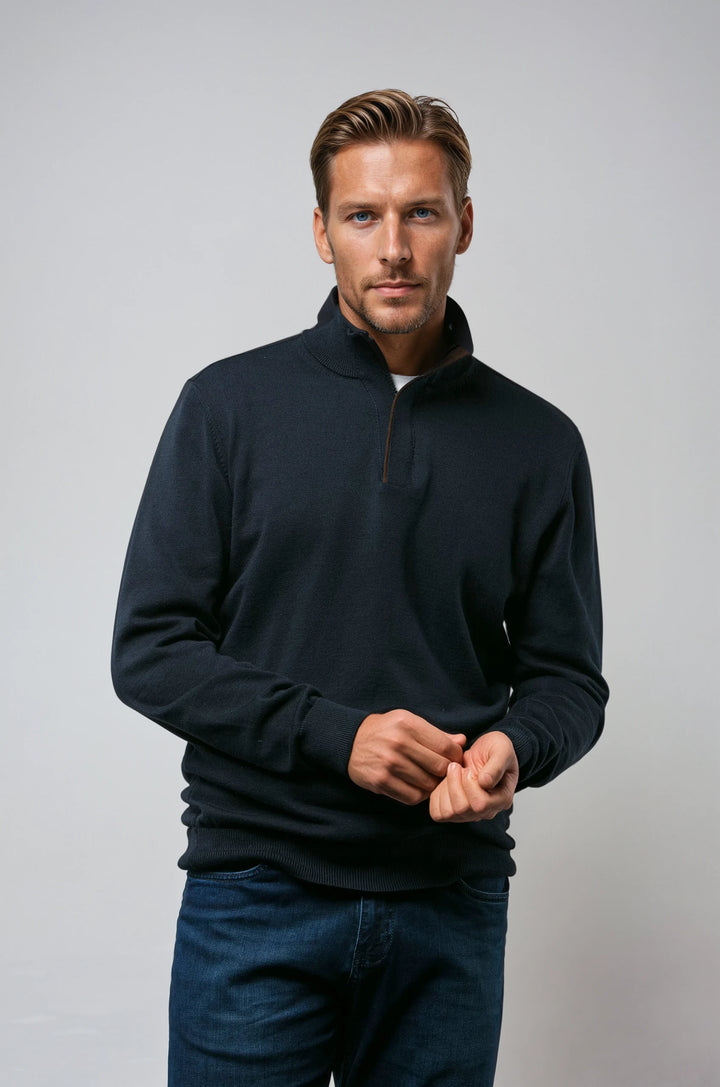 Oslo 1/4 Zip Navy - 7 Downie St.®
