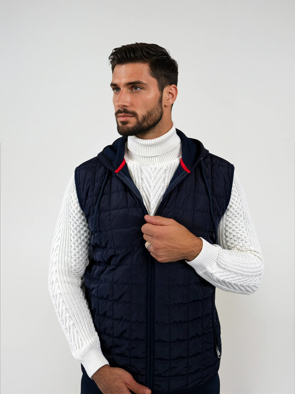 Traverse Hooded Vest Navy - 7 Downie St.®