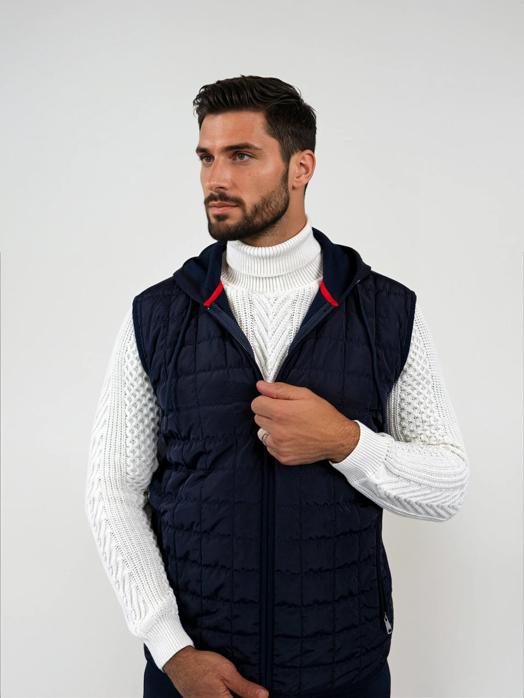 Traverse Hooded Vest Navy - 7 Downie St.®