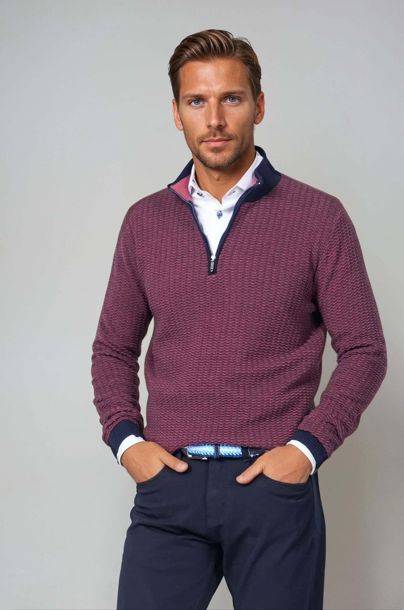 JEFF SWEATSHIRT wash burgundy main image 1