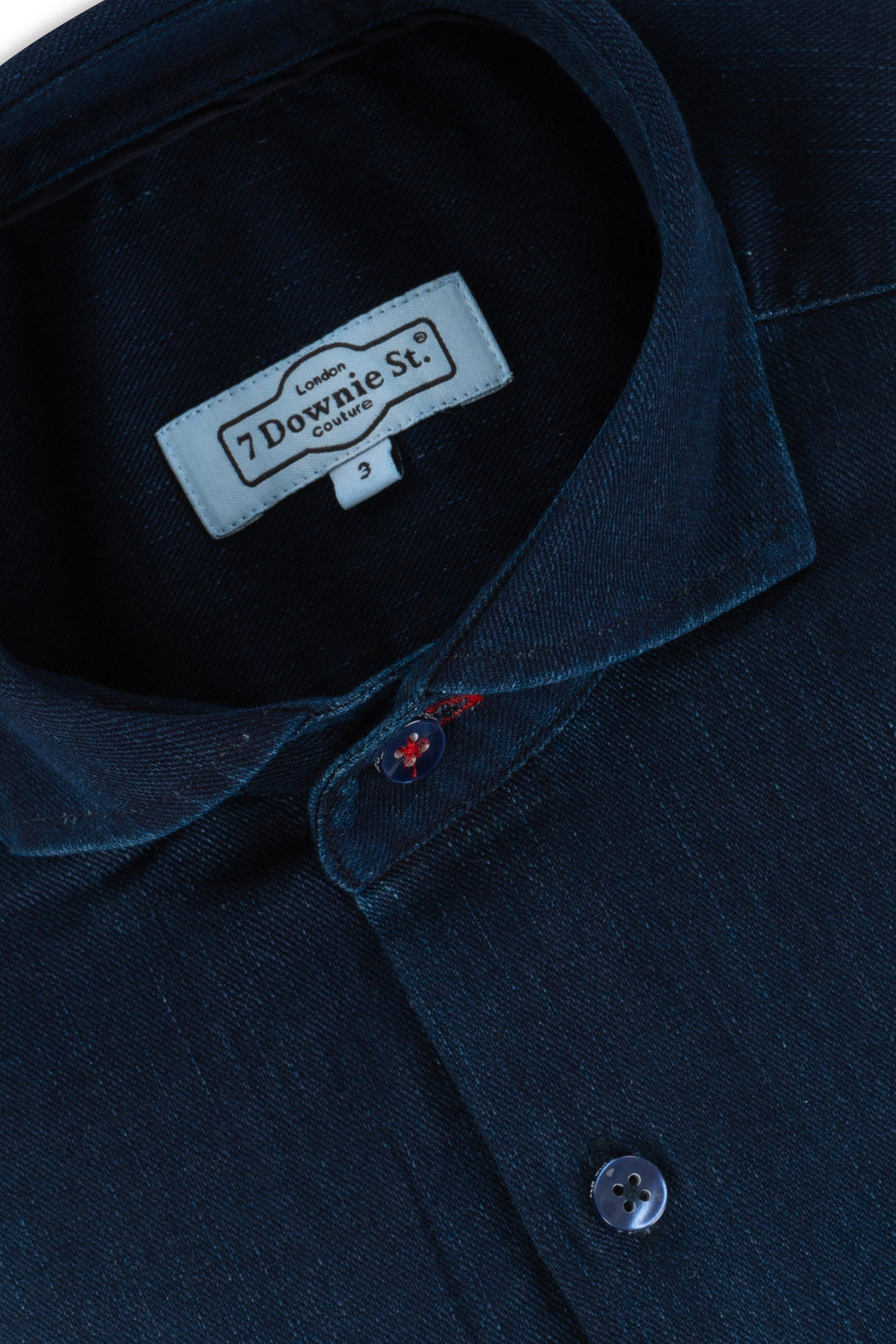Navy Gabardine Stretch Denim Shirt - 7 Downie St.®