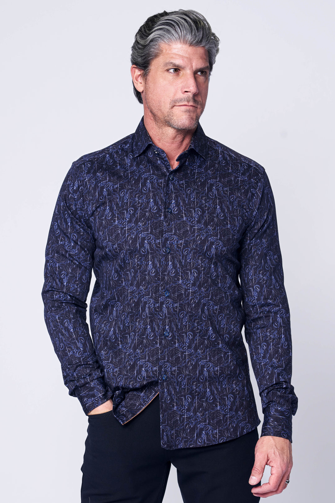 108 LONGSLEEVE SHIRT IN NAVY - 7 Downie St.®