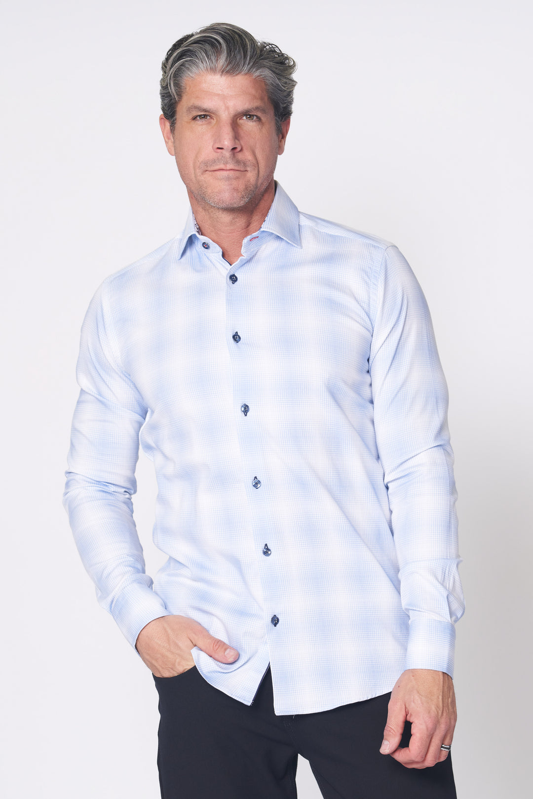 130 LONG SLEEVES SHIRT IN BLUE - 7 Downie St.®