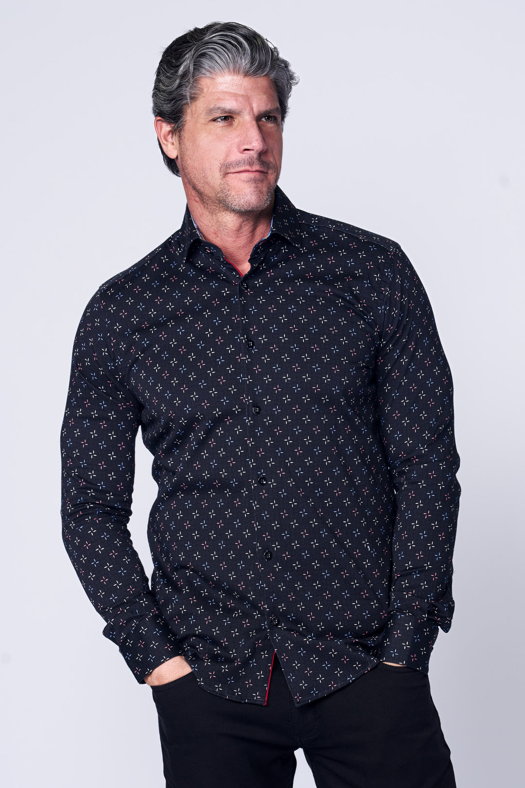 135 B LONG SLEEVES SHIRT IN BLACK - 7 Downie St.®