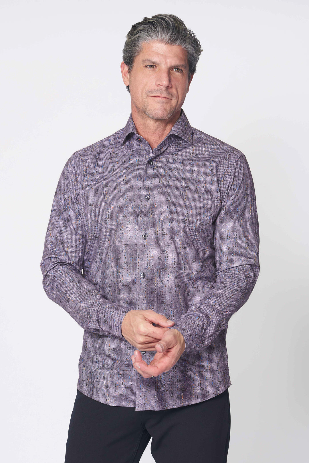 12 B LONG SLEEVES SHIRT IN NAVY - 7 Downie St.®