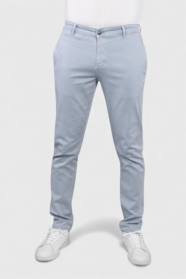 Flat Front Stretch Pants in Aqua