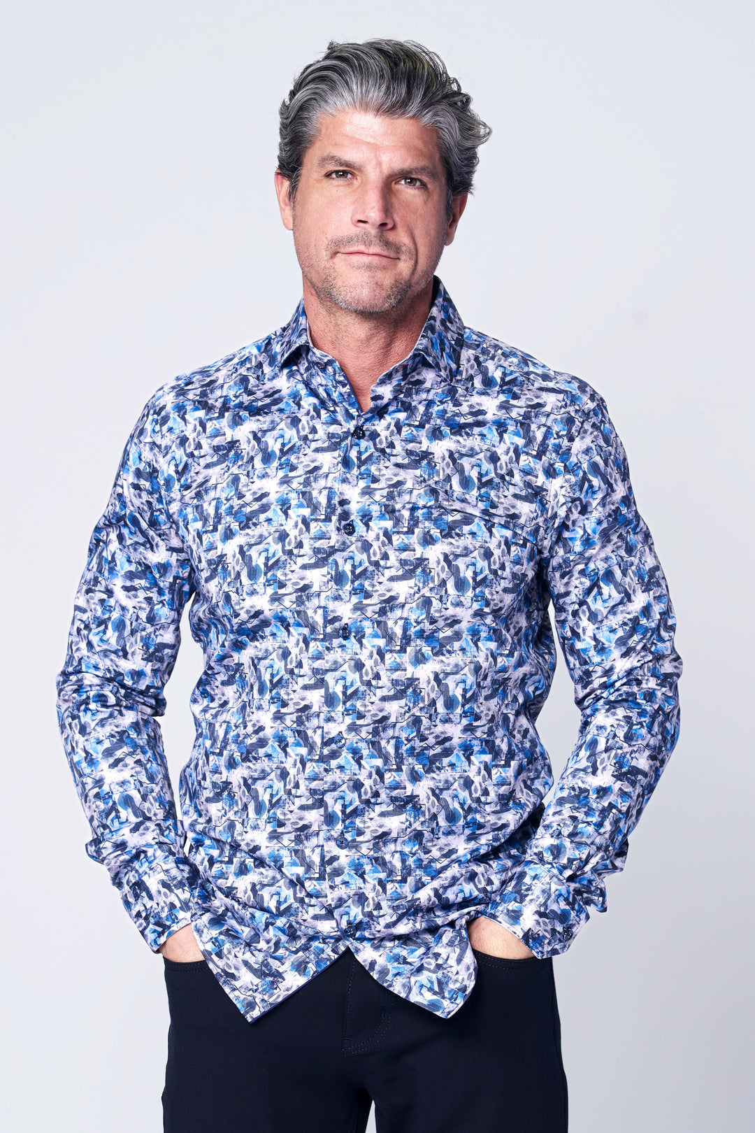 65 LONGSLEEVE SHIRT IN NAVY - 7 Downie St.®