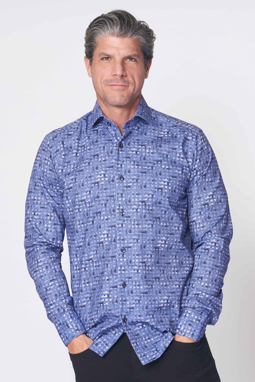 6 LONGSLEEVE SHIRT IN NAVY - 7 Downie St.®