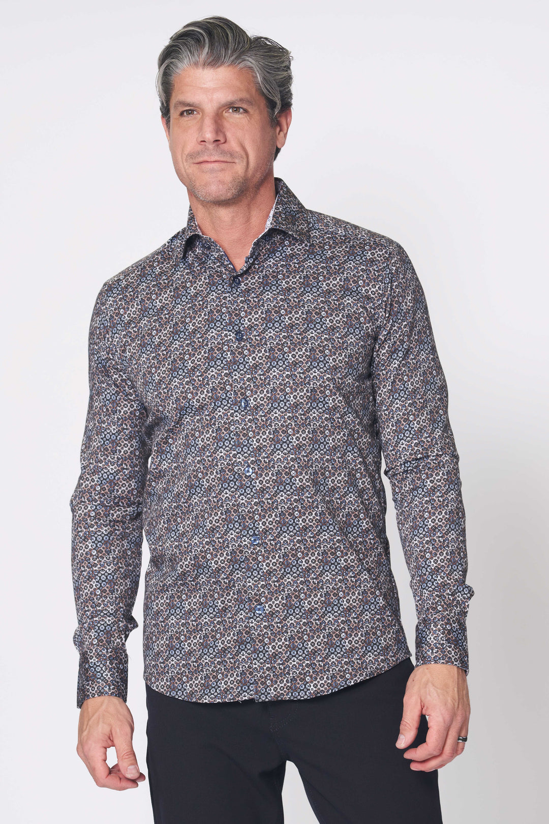 73 AMORE LONG SLEEVES SHIRT IN GREY - 7 Downie St.®