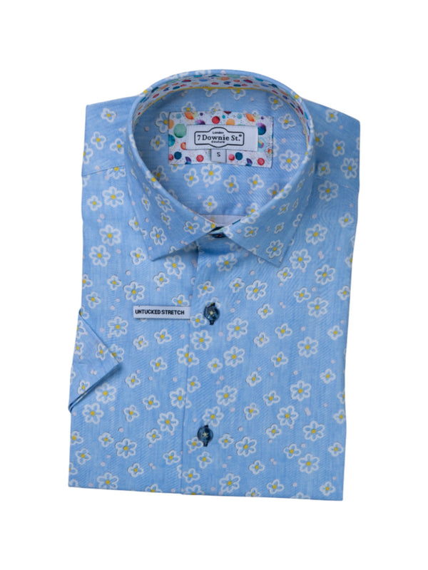 Short Sleeve Sport Shirts in Blue