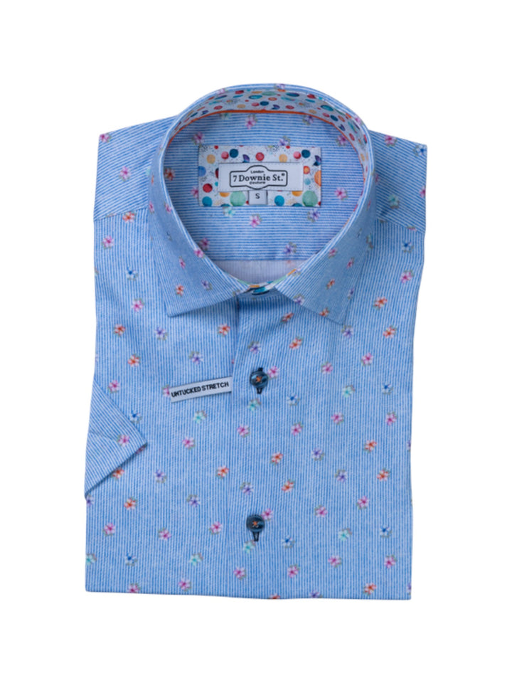 Short Sleeve Sport Shirts in Blue