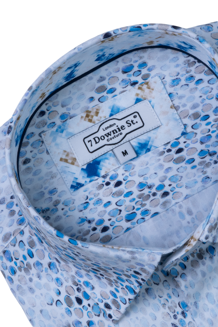 9012  Short Sleeve Sport Shirts in Blue