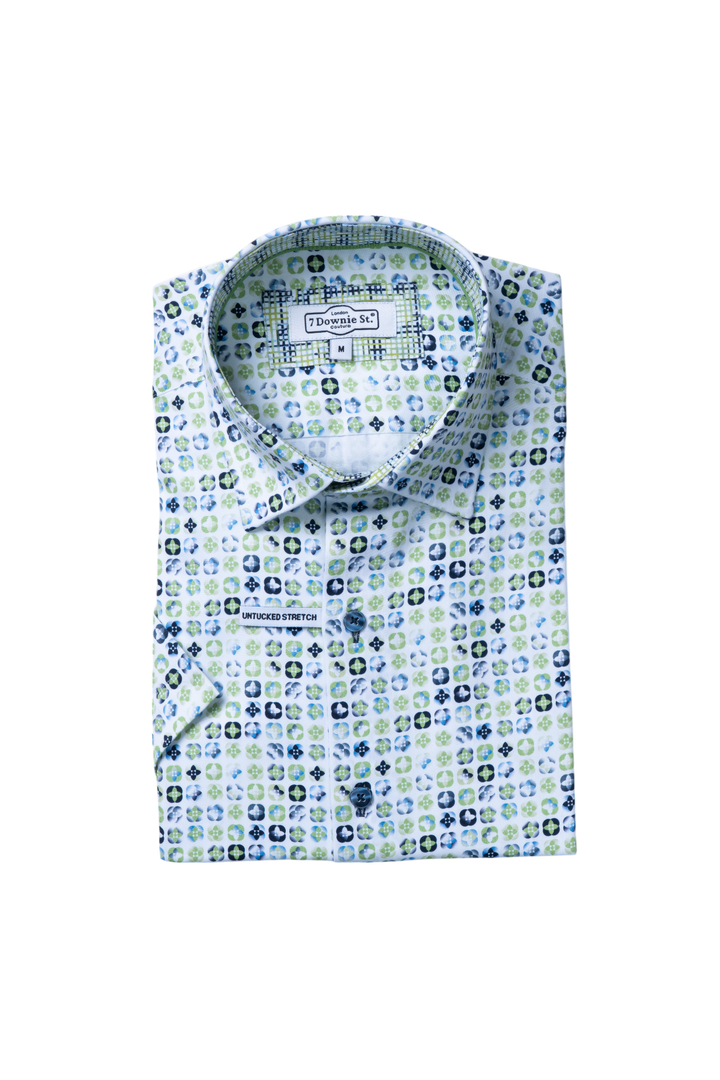 9022  Short Sleeve Sport Shirts in Green