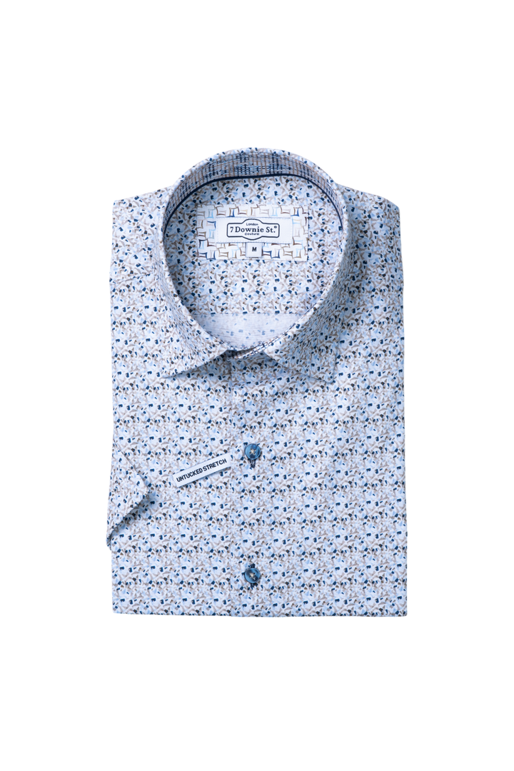 9026  Short Sleeve Sport Shirts in Brown