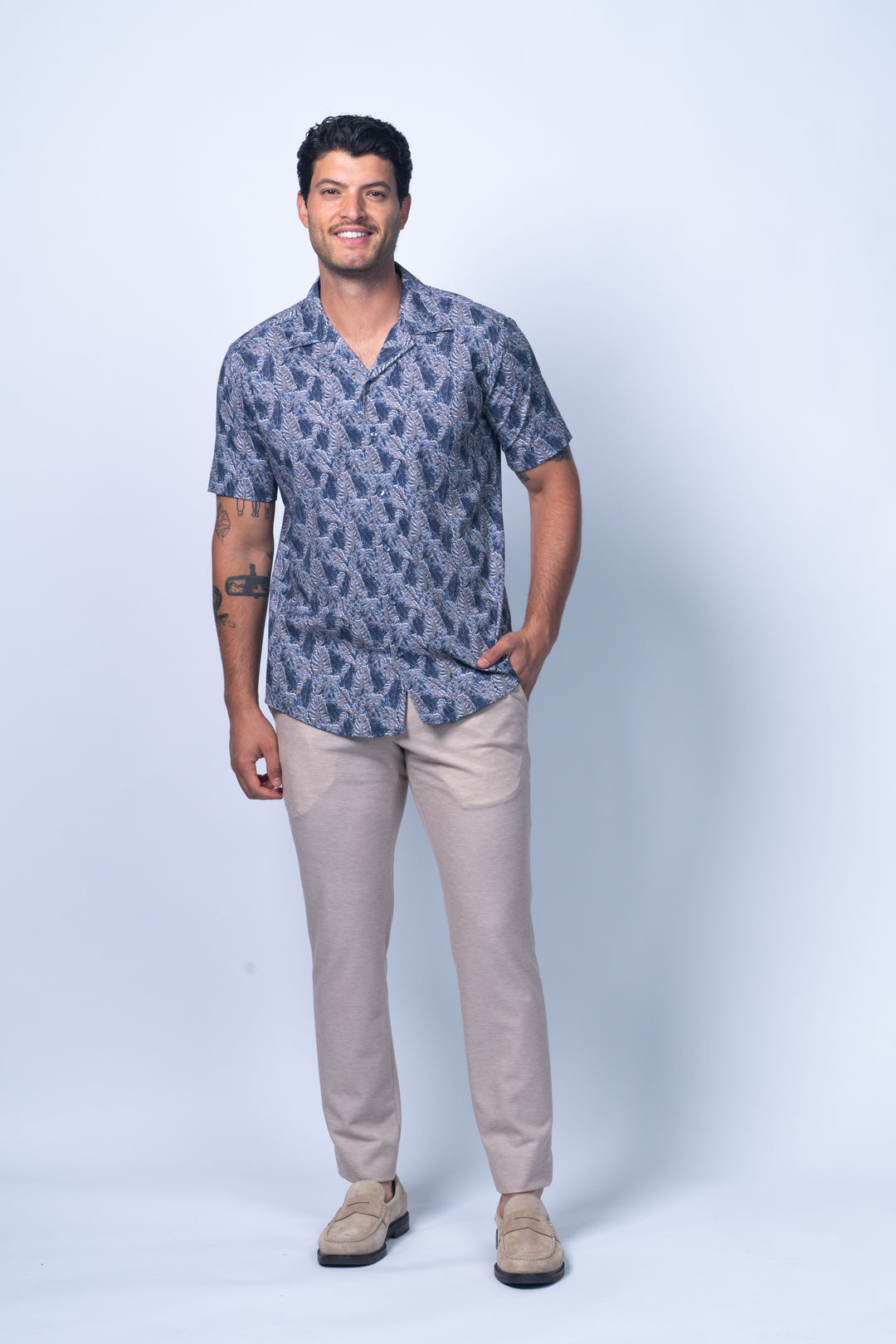 9029 Short Sleeve Sport Shirts in Navy