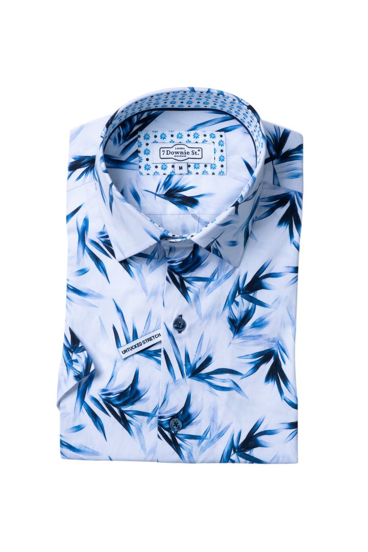 9048  Short Sleeve Sport Shirts in White