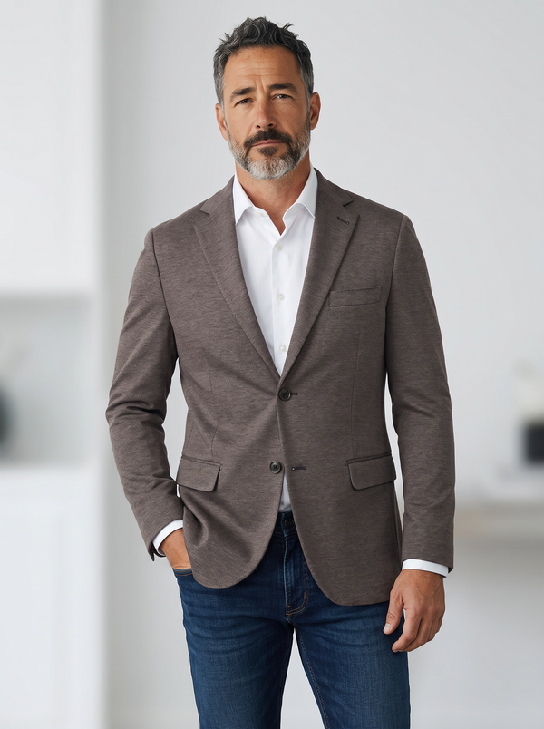 ALDEN BROWN JERSEY KNIT SPORT COAT