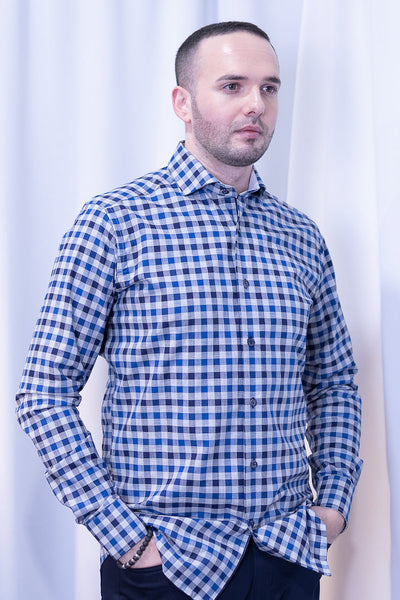 Blue Long Sleeve Sport Shirt S / BLUE