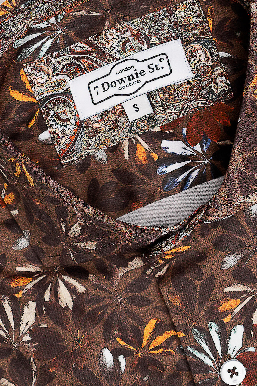 Brown Long Sleeve Sport Shirt M / BROWN