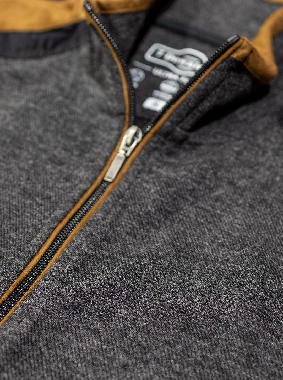 ARIA FULL ZIP WITH SUEDE ACCENT