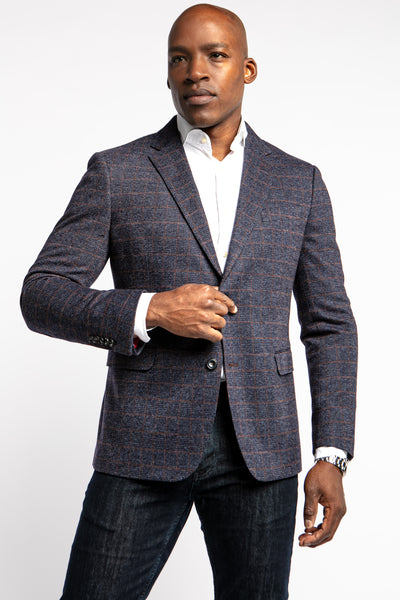 Ander Blue Check Wool Blend Sport Coat - 7 Downie St.®