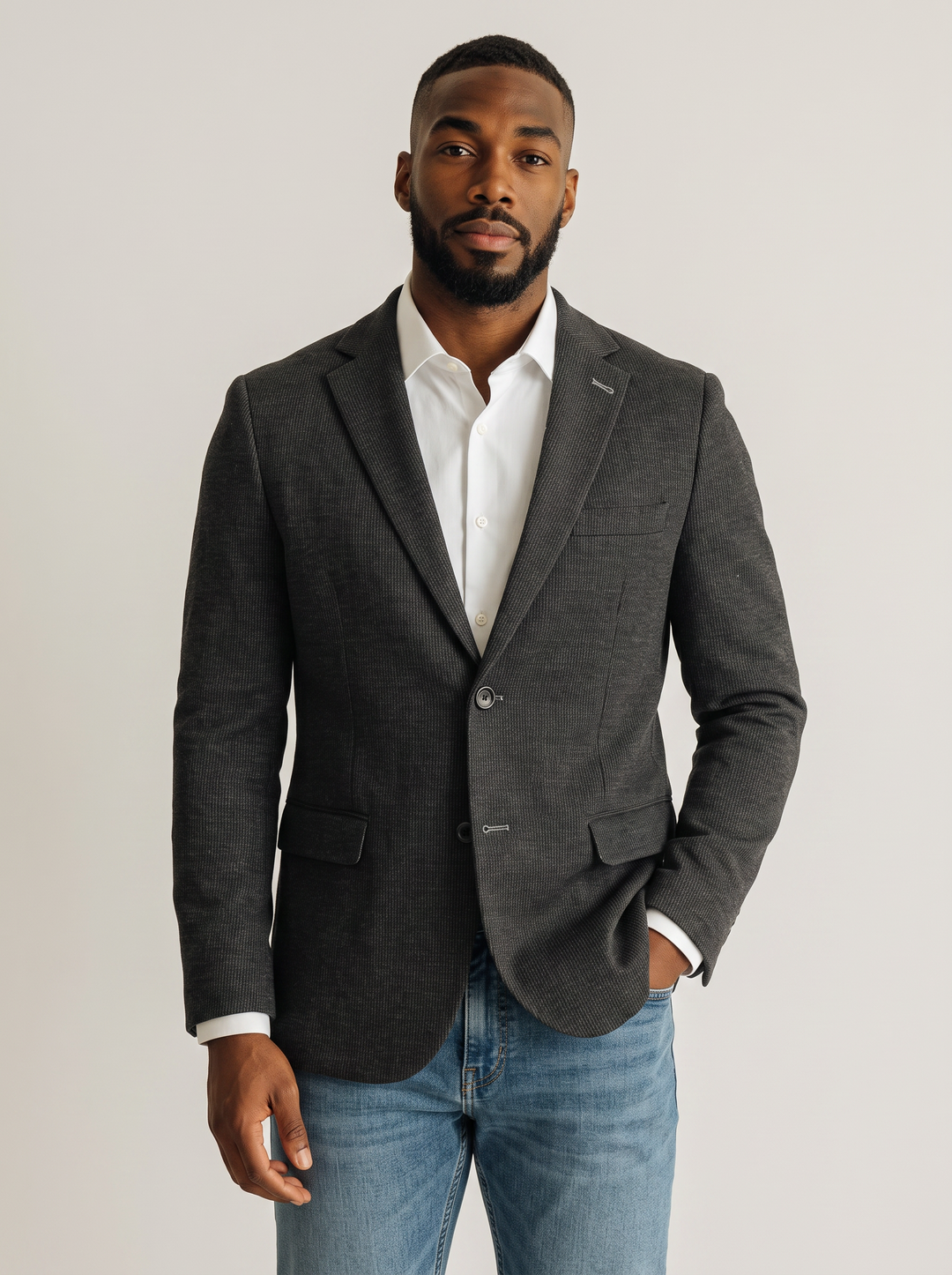 BENSON BLACK CHENILLE KNIT SPORT COAT