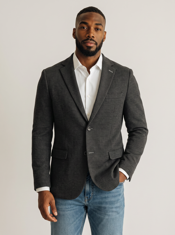 BENSON BLACK CHENILLE KNIT SPORT COAT