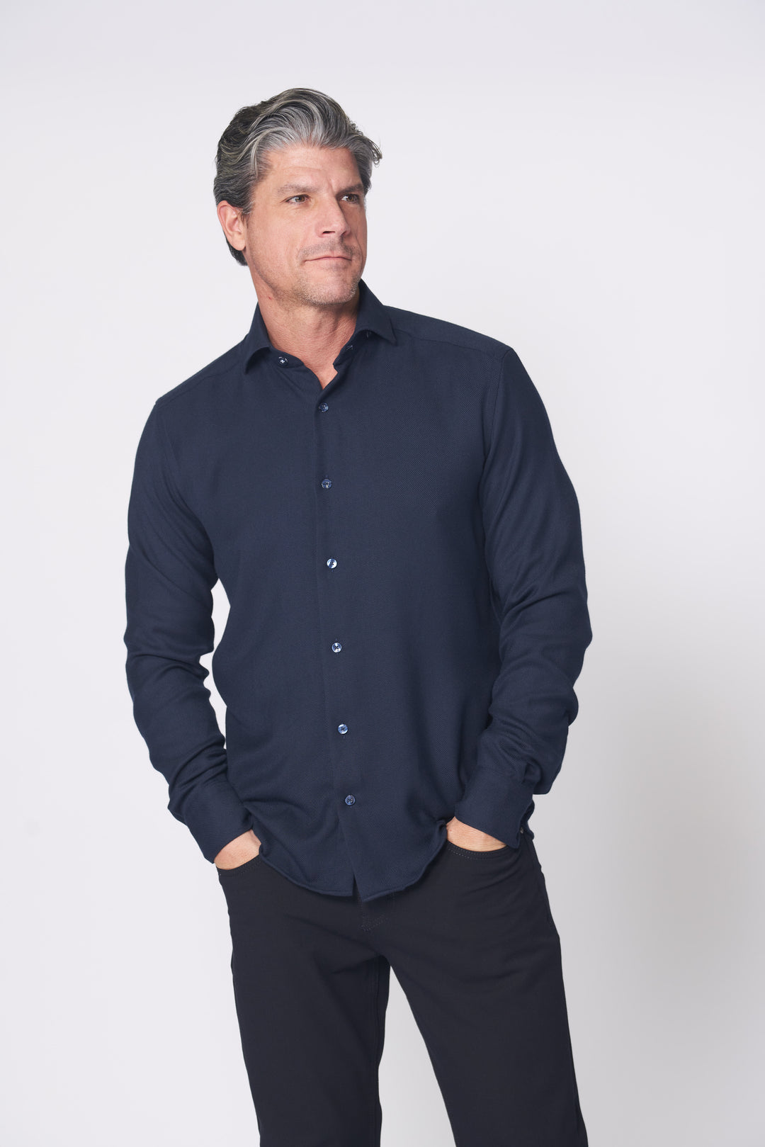 CER 14 LONG SLEEVES SHIRT IN NAVY - 7 Downie St.®