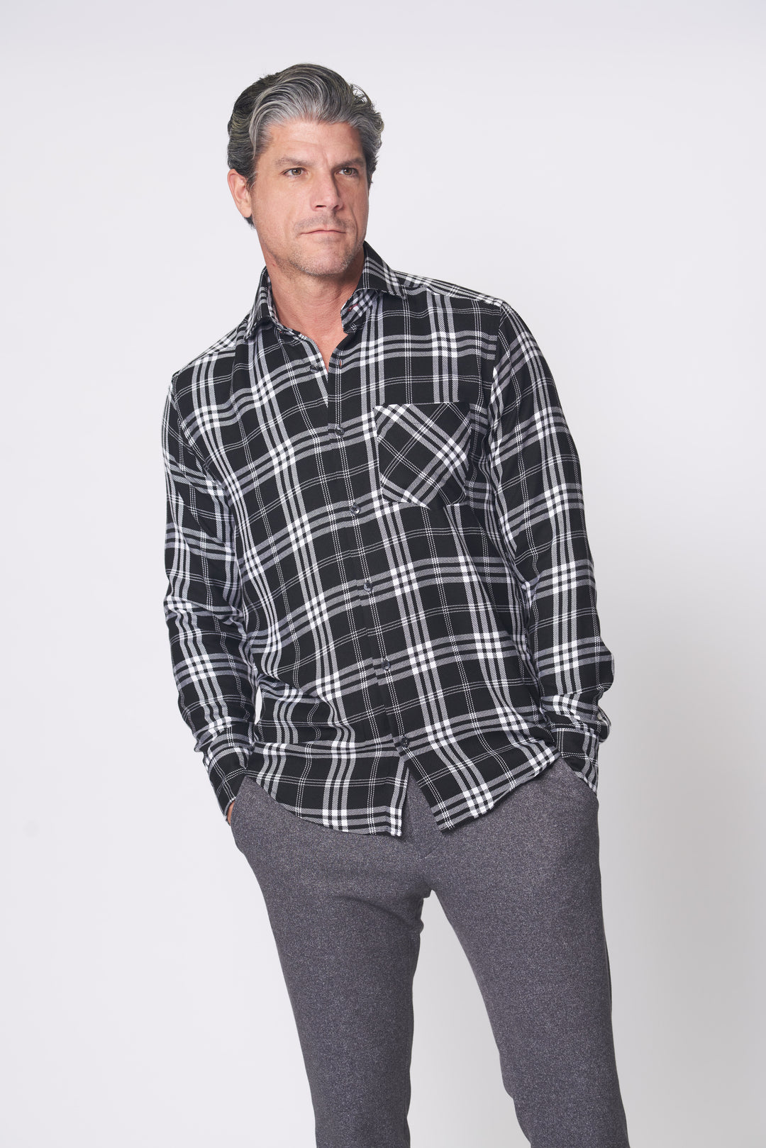 CER 6 LONG SLEEVES SHIRT IN GREY - 7 Downie St.®