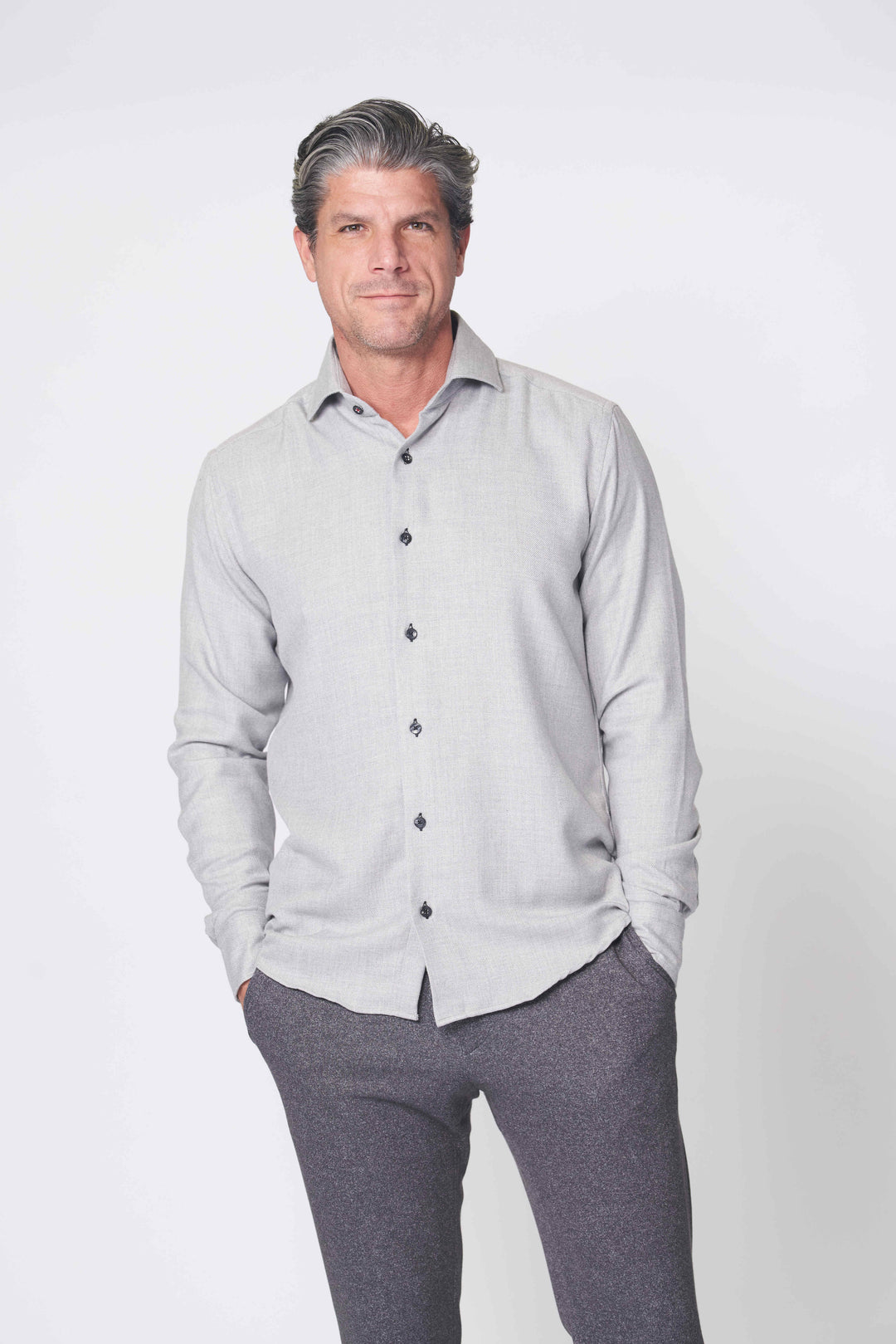 CER 9 LONG SLEEVES SHIRT IN GREY - 7 Downie St.®