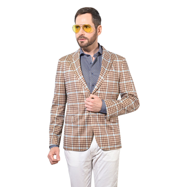 Colton Yellow Plaid Stretch Blazer - 7 Downie St.®