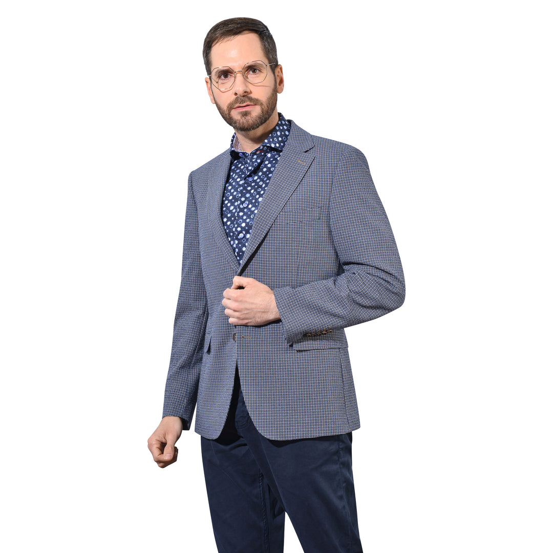 Florence Navy Microcheck Blazer - 7 Downie St.®