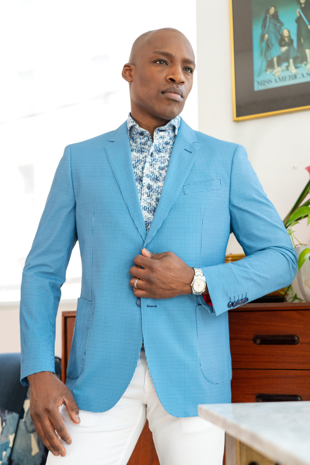 Flash Blue Check Travel Blazer - 7 Downie St.®