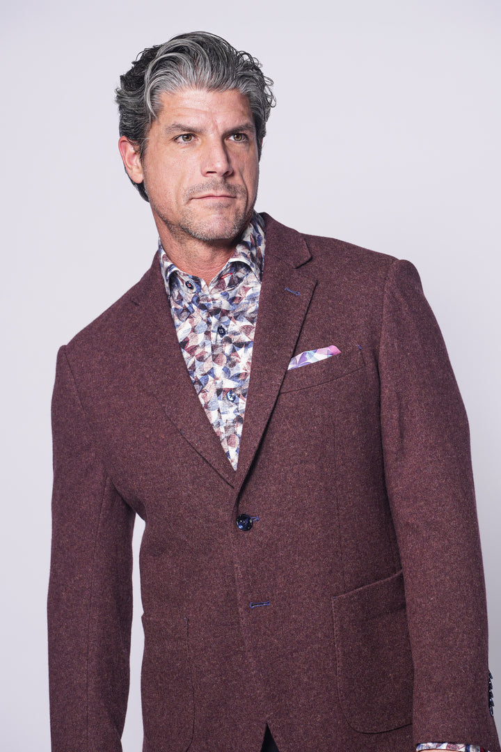 GALLAGHER JACKET IN BURGUNDY - 7 Downie St.®