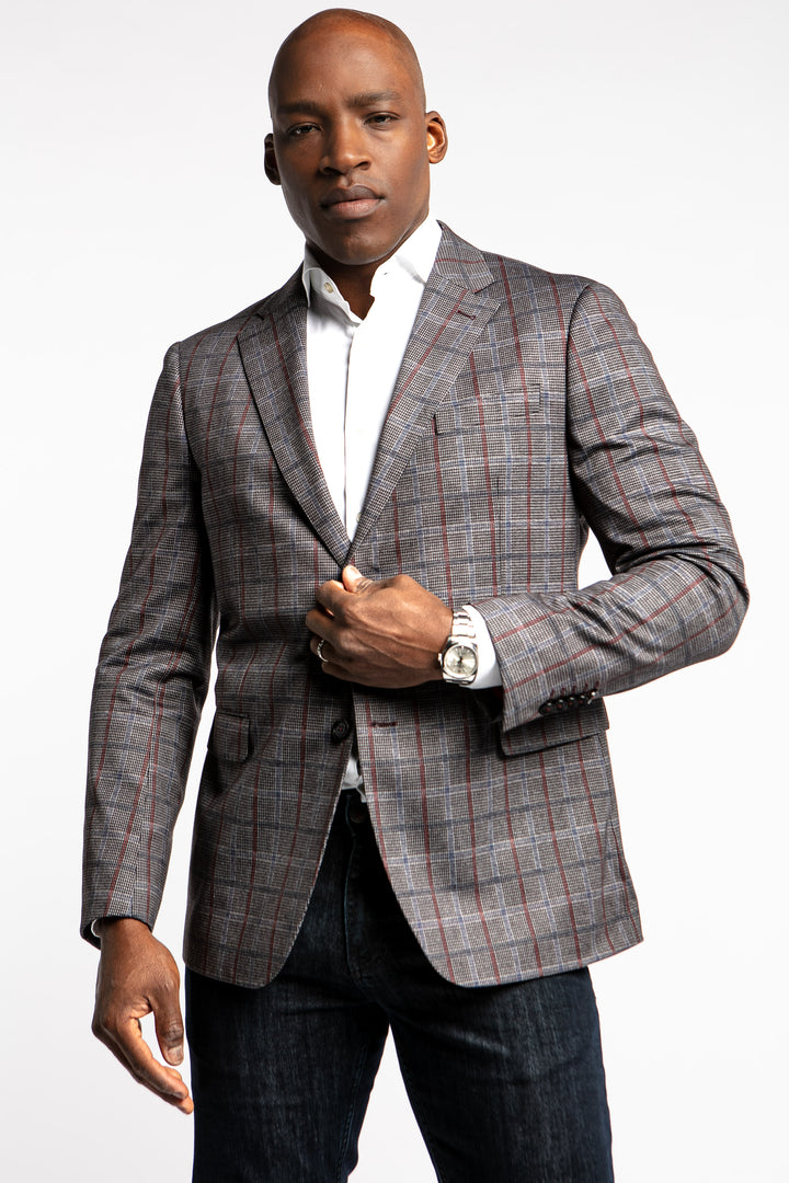 Hawk Thermolite® Plaid Stretch Blazer - 7 Downie St.®