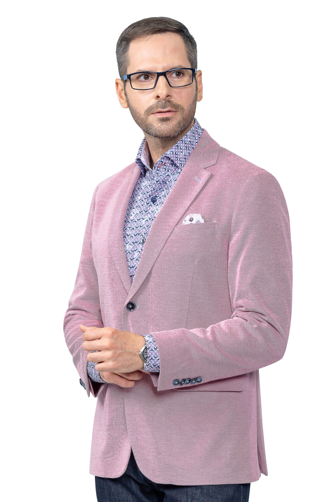 Jameson Pink Cotton Stretch Blazer