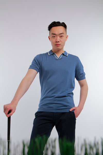 Johnny Open Polo Blue - 7 Downie St.®