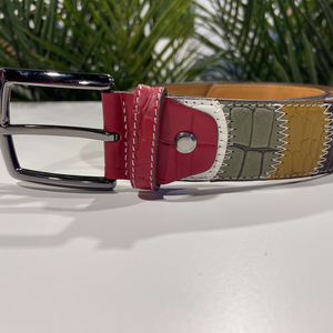 Patchwork Belt Red - 7 Downie St.®