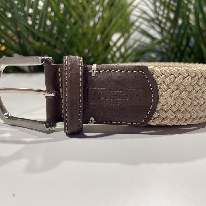 Stretch Woven Belt Beige - 7 Downie St.®