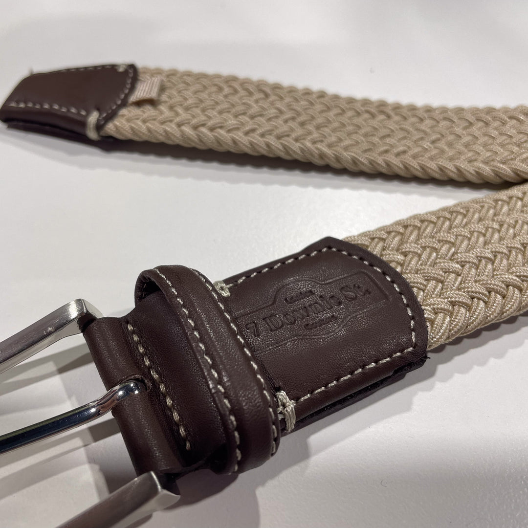 Stretch Woven Belt Beige - 7 Downie St.®