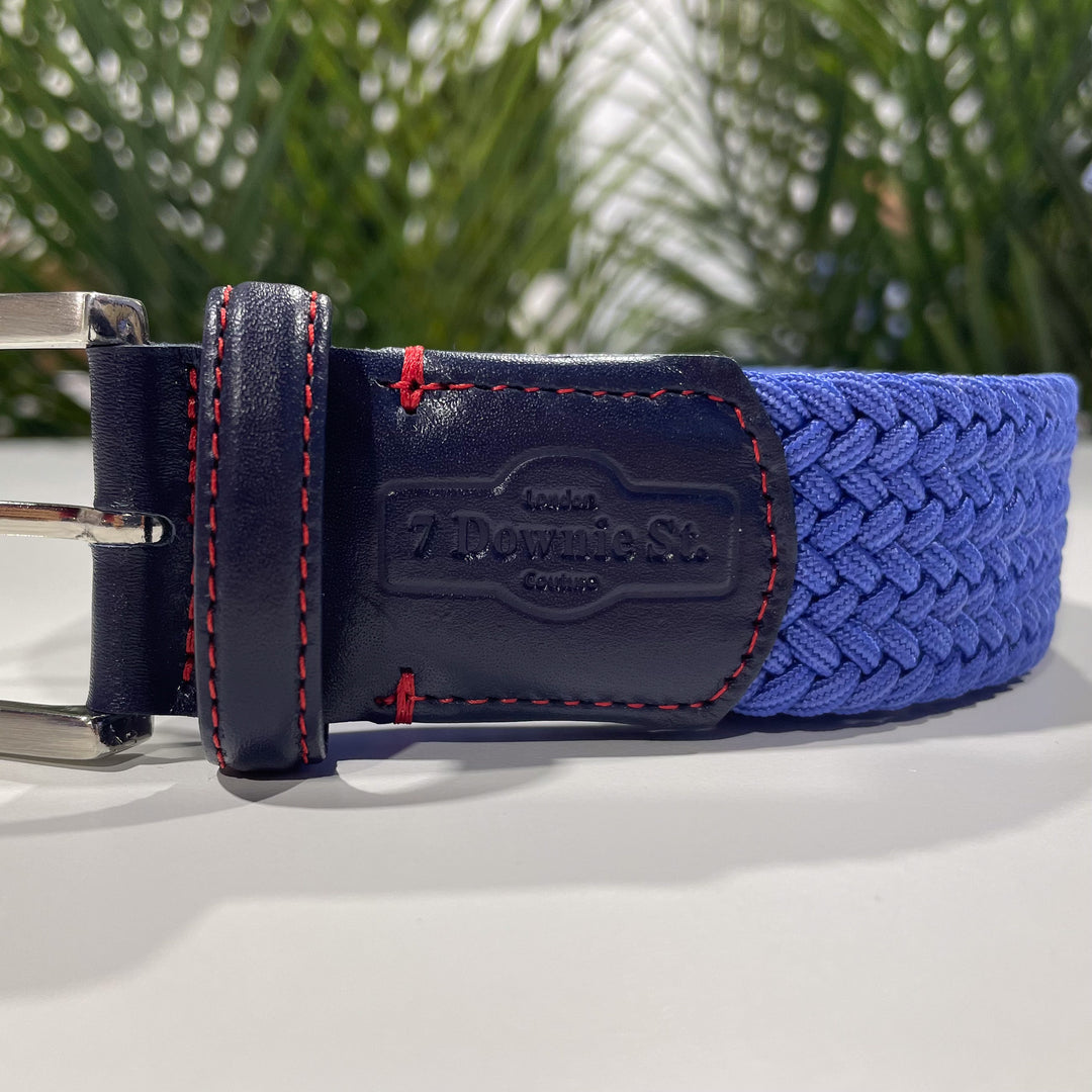 Stretch Woven Belt Blue Sax - 7 Downie St.®