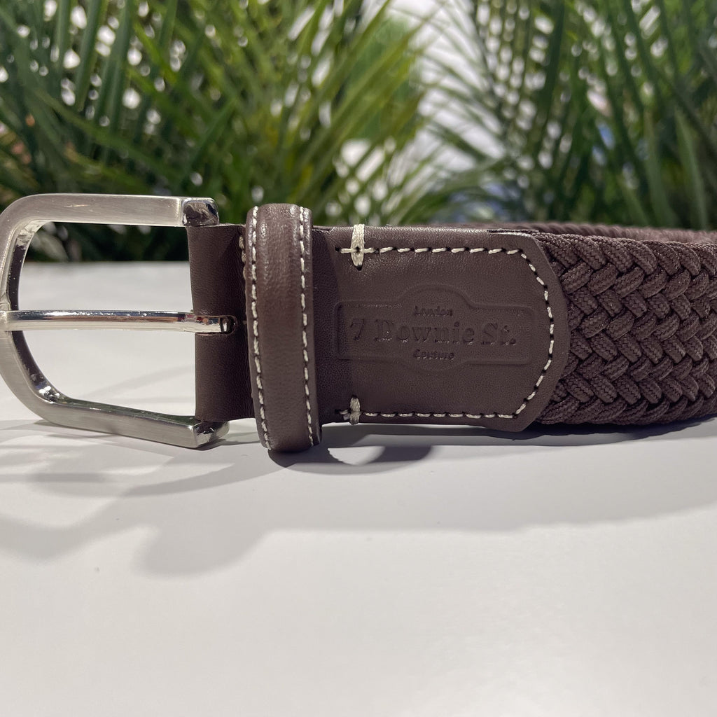 Stretch Woven Belt Brown - 7 Downie St.®