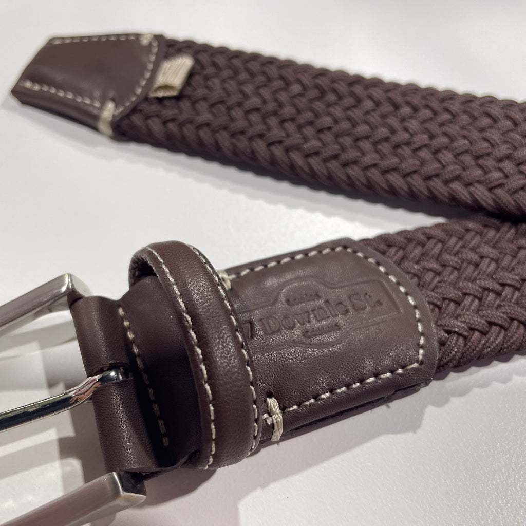 Stretch Woven Belt Brown - 7 Downie St.®