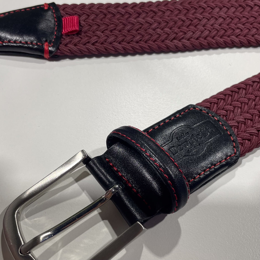 Stretch Woven Belt Burgundy - 7 Downie St.®