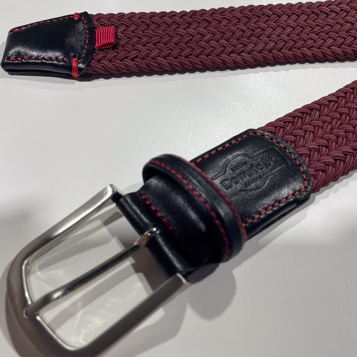 Stretch Woven Belt Burgundy - 7 Downie St.®