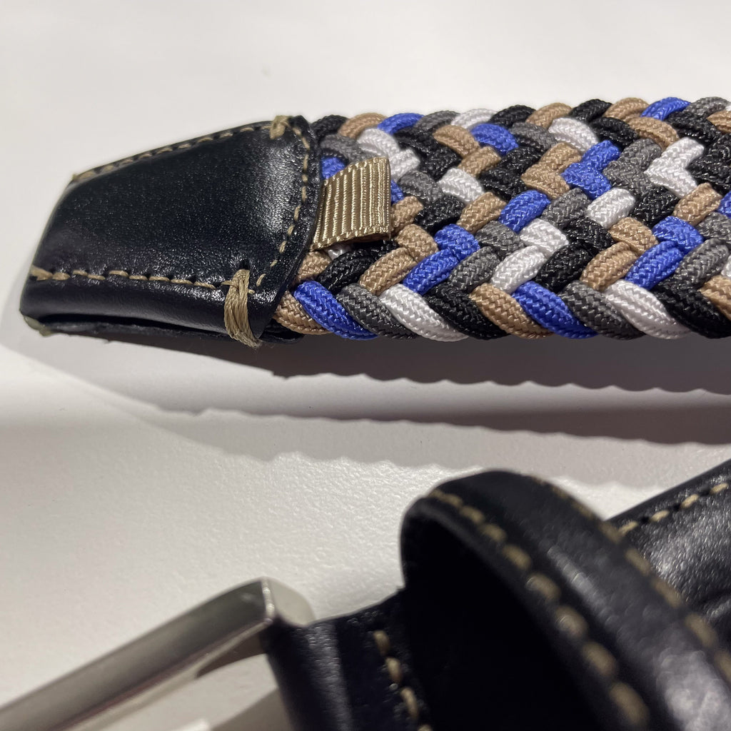 Stretch Woven Navy Beige Multi - 7 Downie St.®